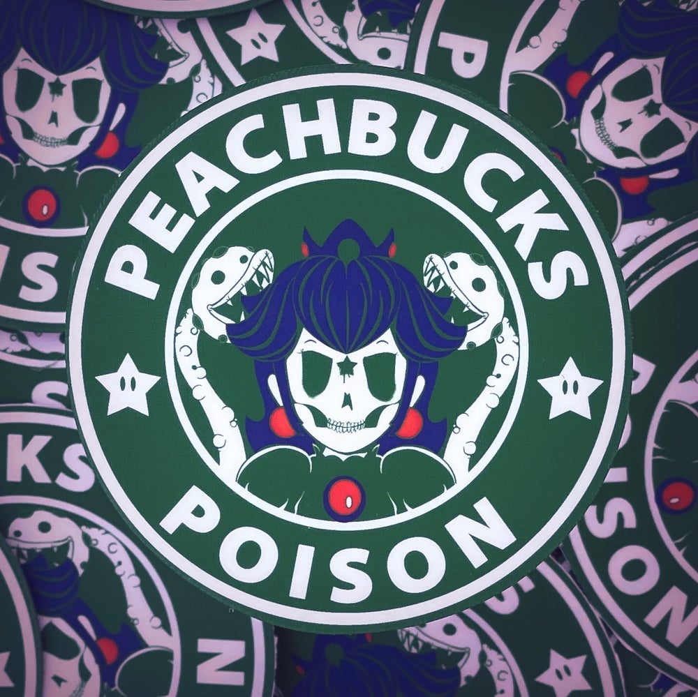Peachbucks Poison! Vinyl Sticker.