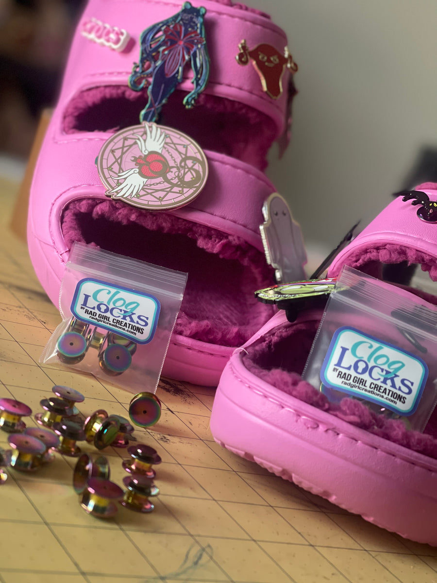 Clog Locks Pin Backs Rad Girl Creations