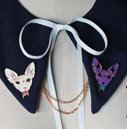 Crystal Punk Acid Cats Collar Chain