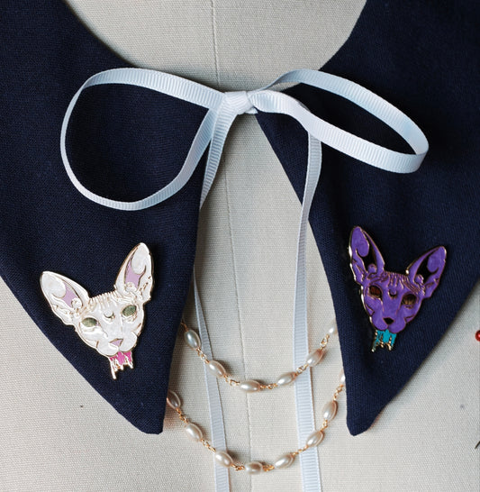 Crystal Punk Acid Cats Collar Chain